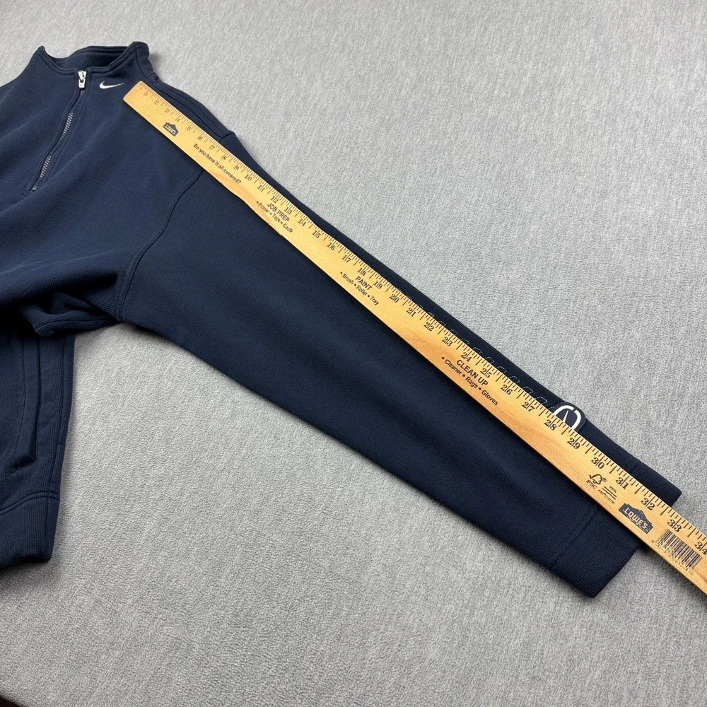 Vintage Y2K Nike Sweatshirt Mens Large Blue 1/4 Zip‎ Fleece Pullover Long Sleeve